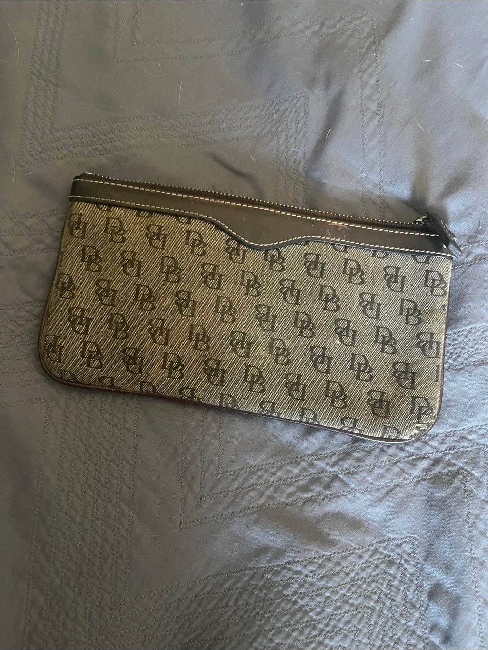 Dooney and Bourke Brown Monogram Clutch